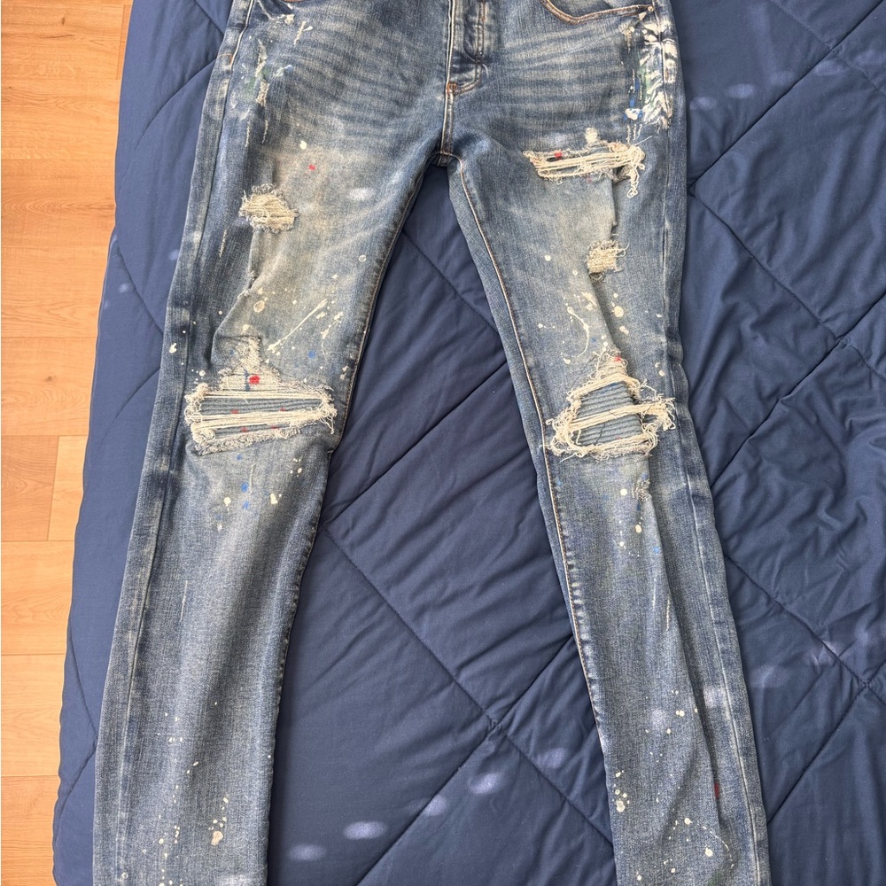 Mens Amiri Blue Jeans